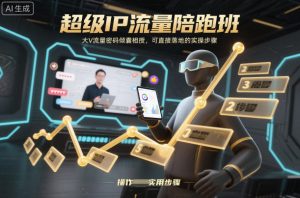 超级IP流量陪跑班,大V流量密码倾囊相授,可直接落地的实操步骤-苏柒资源库
