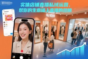 实体店铺直播私域运营,帮你的生意插上直播的翅膀-苏柒资源库