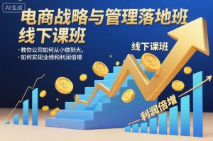 电商战略与管理落地班线下课,教你公司如何从小做到大,如何实现业绩和利润倍增【录音】-苏柒资源库