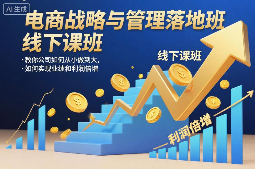 电商战略与管理落地班线下课，教你公司如何从小做到大，如何实现业绩和利润倍增【录音】-苏柒资源库