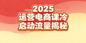 2025小红书运营电商课:新手实战+冷启动+流量揭秘-苏柒资源库